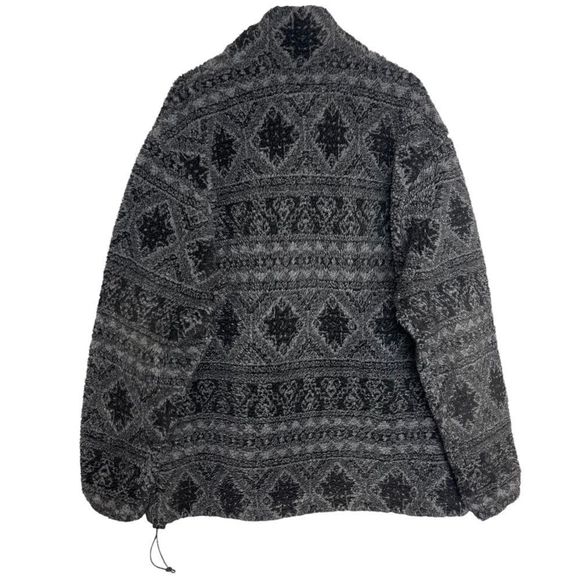 Woolrich Sweater Mens Size XL Rare Aztec Sherpa Fuzzy 1/4 Zip Pullover Gray - Picture 6 of 14
